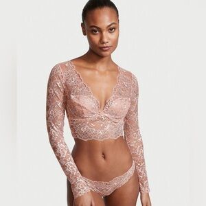 Victoria's Secret Vintage Dream Angels Allure Shimmer Pink Bra Top Size XL NWOT